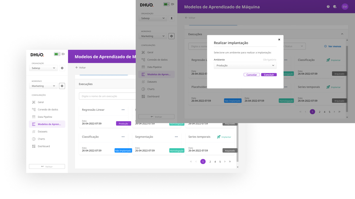 Entregue modelos em produção de forma segura