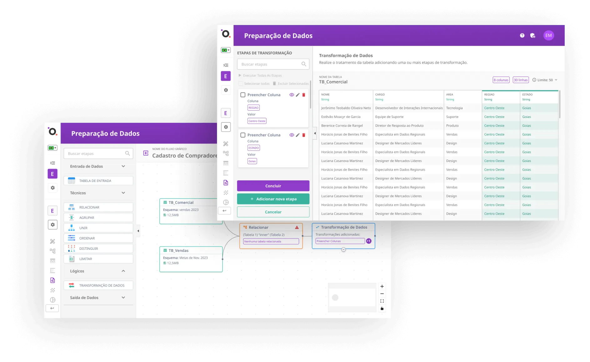 Realize transformações avançadas com no code